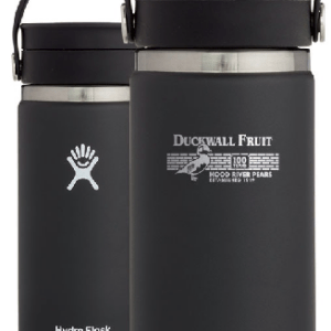 Custom Duckwall Fruit Hydro Flask (2-Pack) 16 oz Coffee Bottle with Flex Sip Lid – Black